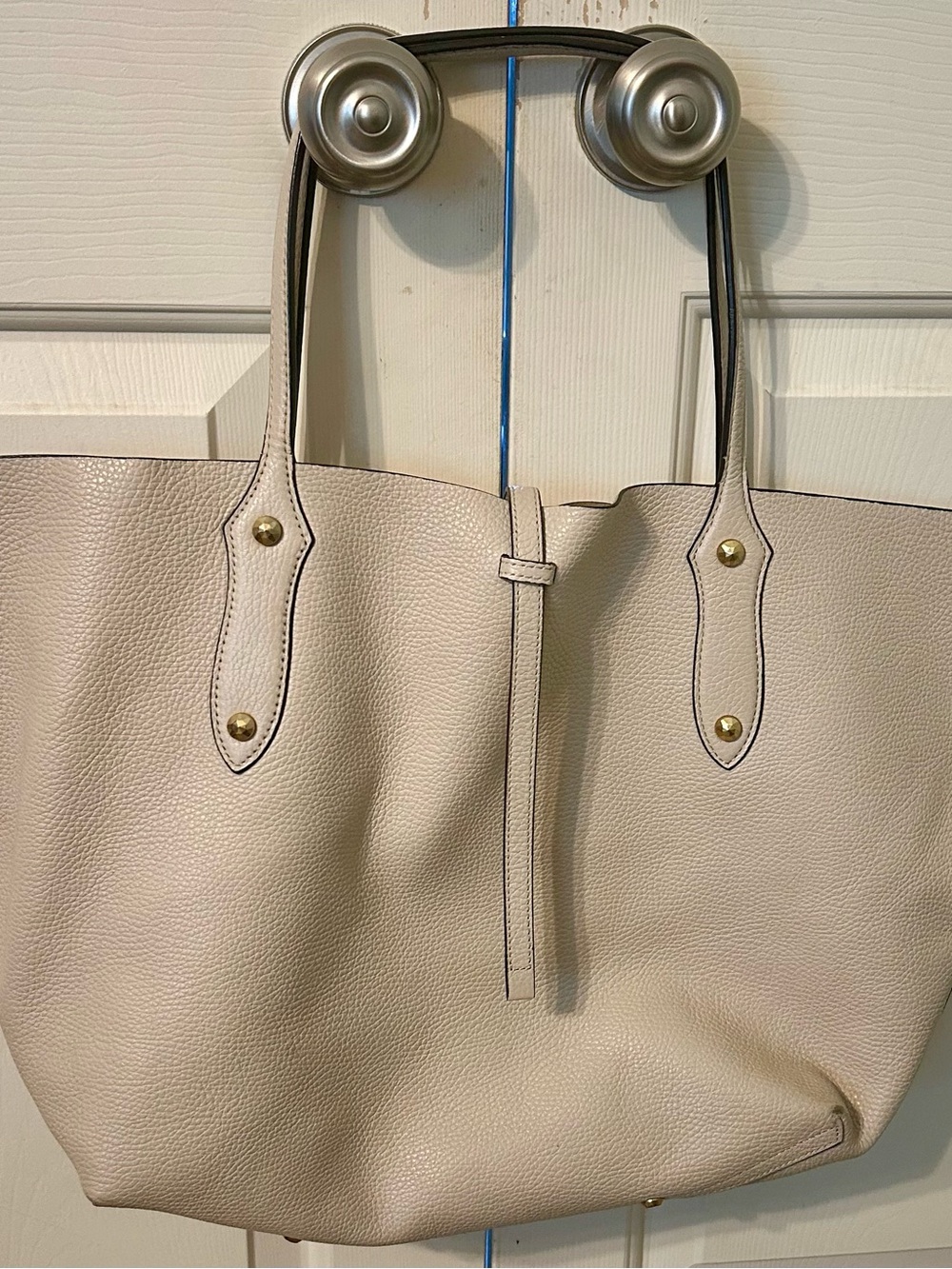 Annabel Ingall Pebbled Tote in Light Taupe